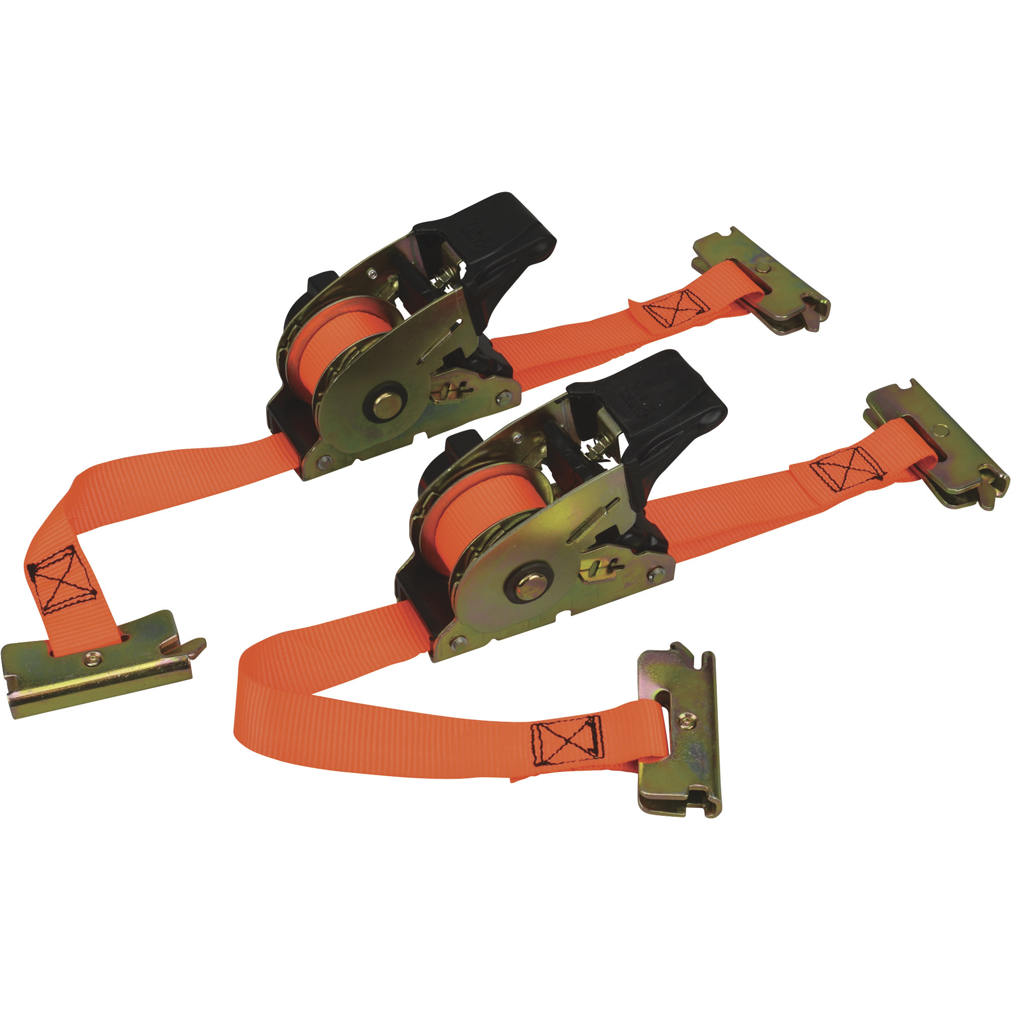 CargoSmart Retractable Ratchet Straps, 2Pack, 1in. x 6ft., For ETrack